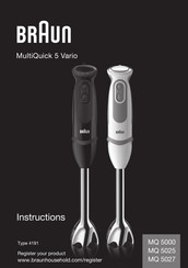 Braun MultiQuick 5 Vario MQ 5025BK Instructions