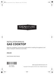 Signature SKSGT3054S Instructions D'installation