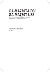 Gigabyte GA-MA770T-UD3 Manuel De L'utilisateur