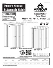 Arrow Storage Products SpaceMaker PS43CC Manuel De L'utilisateur Et Guide D'assemblage