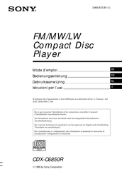 Sony CDX-C6850R Mode D'emploi