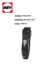 Panasonic ER 2403 K 503 Manuel D'utilisation