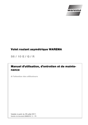 WAREMA S6 Manuel D'utilisation, D'entretien Et De Maintenance