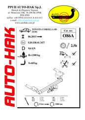 AUTO-HAK O86A Instructions De Montage