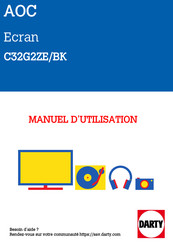 AOC C32G2ZE Manuel D'utilisation