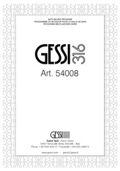 Gessi 316 54008 Manuel D'installation