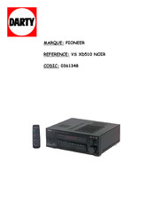 Pioneer 0361348 Mode D'emploi