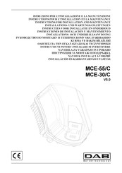 DAB MCE-30/C Instructions Pour L'installation Et La Maintenance
