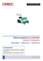OREC HRC663 Notice D'utilisation