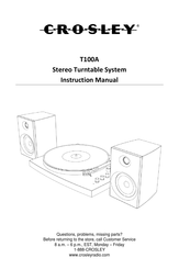 Crosley T100A Manuel D'instructions