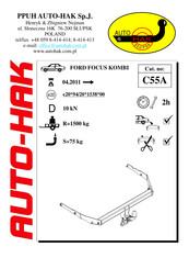 AUTO-HAK C55A Manuel D'installation