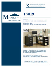 Monarch Specialties I 7019 Instructions D'assemblage