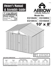 Arrow Storage Products EG108AB Manuel Du Propriétaire Et Guide D'assemblage