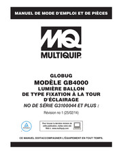 MQ Multiquip GLOBUG GB4000 Manuel De Mode D'emploi