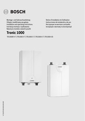 Bosch TR1000 6 B Notice D'installation Et D'utilisation