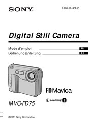 Sony FD Mavica MVC-FD75 Mode D'emploi