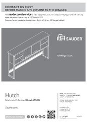 Sauder Hutch 430077 Instructions De Montage