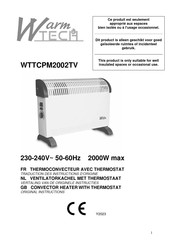 Warm Tech WTTCPM2002TV Traduction Des Instructions D'origine