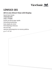 ViewSonic LDM163-181 Guide De Démarrage Rapide