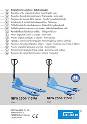 Güde GHW 2500-115 PU Traduction Du Mode D'emploi D'origine