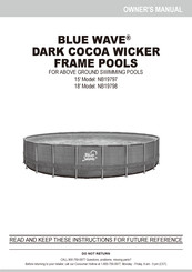 Blue Wave DARK COCOA WICKER FRAME POOLS Manuel Du Propriétaire