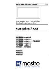 mastro ACA2005 Instructions Pour L'installation, L'utilisation Et L'entretien