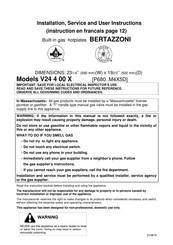 Bertazzoni V24 4 00 X Instructions D'installation