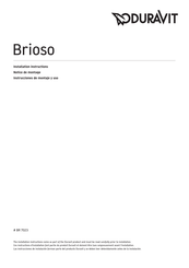 DURAVIT Brioso BR 7023 Notice De Montage