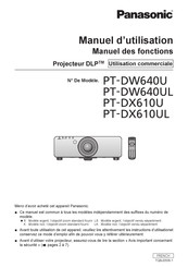 Panasonic PT-DW640U Manuel D'utilisation