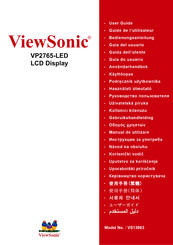 ViewSonic VP2765-LED Guide De L'utilisateur