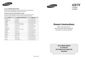 Samsung LE32M7 Instructions Du Propriétaire