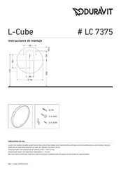 DURAVIT L-Cube LC 7375 Instructions De Montage