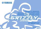 Yamaha GRIZZLY 660 Manuel Du Propriétaire