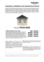 Lemeks Palmako PA34-3636 Assemblage, Manuel De Montage Et D'entretien