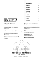 Vetus BOW12512C Manuel D'utilisation Et Instructions D'installation