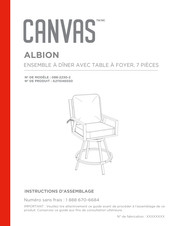 Canvas ALBION 088-2230-2 Instructions D'assemblage