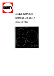 Electrolux ARTHUR MARTIN 2544768 Notice D'utilisation