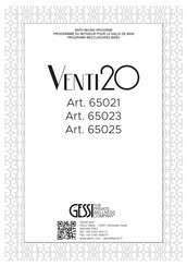 Gessi VENTI20 65025 Instructions De Montage