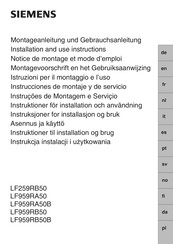 Siemens LF959RB50B Notice De Montage Et Mode D'emploi