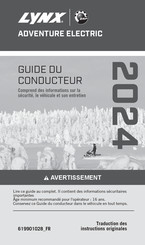 BRP LYNX ADVENTURE ELECTRIC 2024 Guide Du Conducteur