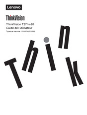 Lenovo ThinkVision T27hv-20 Guide De L'utilisateur