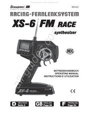 GRAUPNER XS-6 FM RACE Instructions D'utilisation