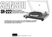 Sansui SR-222 Mode D'emploi