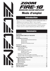 Zoom FIRE-18 Mode D'emploi