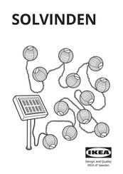 IKEA SOLVINDEN Mode D'emploi