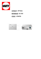Optoma ES520 Notice D'utilisation