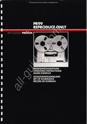 Revox PR99 Mode D'emploi