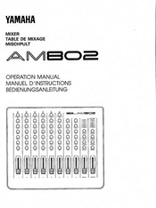 Yamaha AM802 Manuel D'instructions