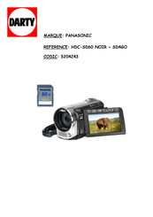Panasonic HDC-SD60 Mode D'emploi