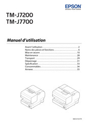 Epson TM-J7700 Manuel D'utilisation